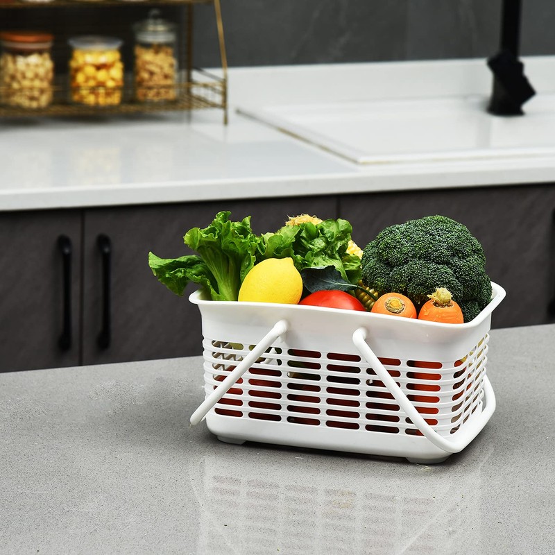 ALINK Plastic Shower Caddy Basket with Handle, Portable Organizer Storage