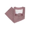 Zip Gown Striped House Dress Cotton Apron Cooking Apron, bordeaux