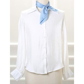 Allegra K 50cm Vintage Polka Dots Square Small Scarf Neck Scarves Kerchief Neckerchief Headscarf Blue