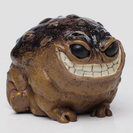 MOLMH Weird Ugly Funny Monster Frog Obese Toad Garden Accessories Quirky Outdoor Accents Decorative Statue Novelty Home Office Sculpture Unique Gift