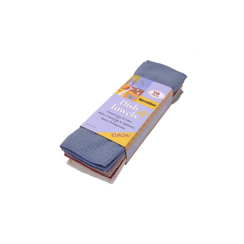 Eurow Microfiber Ultra Absorbent Fast-Drying Waffle Weave Dish Cloths for
