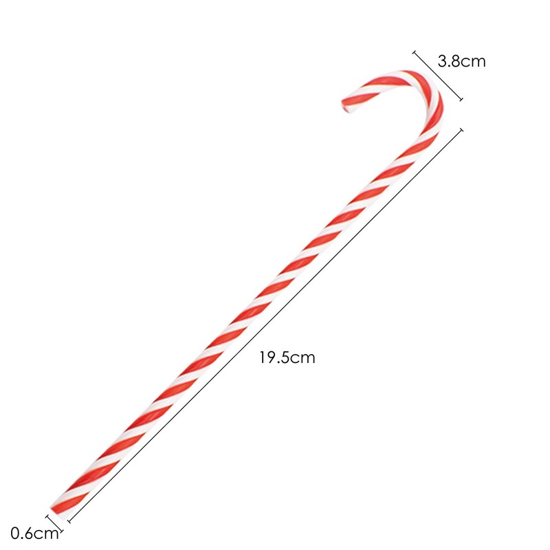 Red and White Candy Cane Ornaments – 6 PCS –