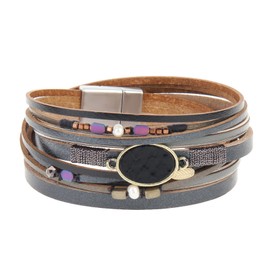 Leather Wrap Bracelets for Women Boho Stacked Cuff Bangle Bracelets starfish turtles Leather Bracelet Summer Jewelry for Women Vacation Birthday Gift for Her