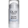 Mascarillas faciales de Olay, arcilla de carbón facial, brillo Boost