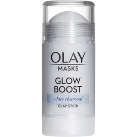 Mascarillas faciales de Olay, arcilla de carbón facial, brillo Boost blanco carbón, 1.7 onzas
