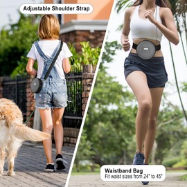 TXEsign CD Player Storage Bag, 6" Disk Case With Adjustable Shoulder Strap, Waist Band, and Transparent Window