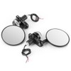 2pcs 7/8in Handlebar Rearview Mirrors with LED Turn Signal Amber