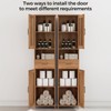 Homhedy 67" H Tall Bathroom Storage Cabinet with Barn Doors