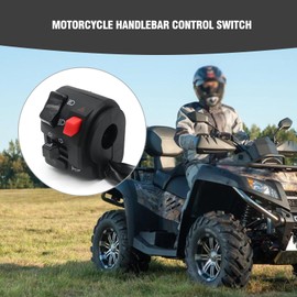 Anxingo 7/8" 22mm Left Handlebar Switch, Horn Turn Signal Warning Light Switches, for ATV Motorbike