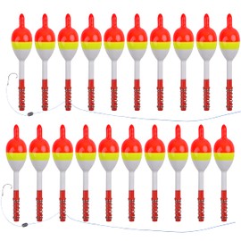 Slip Bobbers for Crappie Fishing Floats and Bobbers Wood Slip Floats Stick Bobbers for Crappie Panfish Walleyes Trout Bass Fishing,510# 20PCS