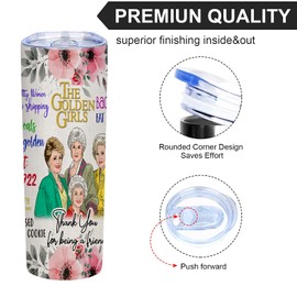 Golden Girls 20 Oz Stainless Steel Wine Glasses - Golden Girls Merchandise Gifts for Women,Birthday Unique Wine Tumbler for Women,1 Pcs