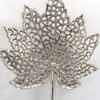 Decorative Leaf Bowl, Metal, Silver, 2 Sizes, Bowl in Leaf
