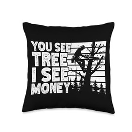 Arborist Tree trimmer Throw Pillow