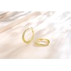 Yumay 9ct Gold Filled Hoop Earrings,3 Layer Earrings with Diamond