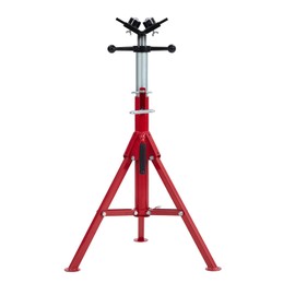 V-Head Pipe Jack Stand with 2-Ball,28-52 Inch Adjustable Height,1/8"-12" Capacity, 2500 lb Load Capacity,Heavy Duty Carbon Steel Body, Steel Jack Stands with Portable Folding Legs