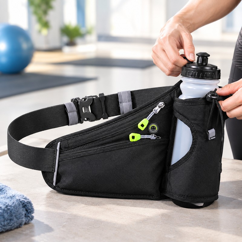 Running Waist Belt for Hands-Free Workouts – Adjustable Sports Fanny