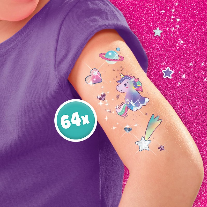SES Creative 14724 Unicorn Tattoos and Glitter Creative Craft Set