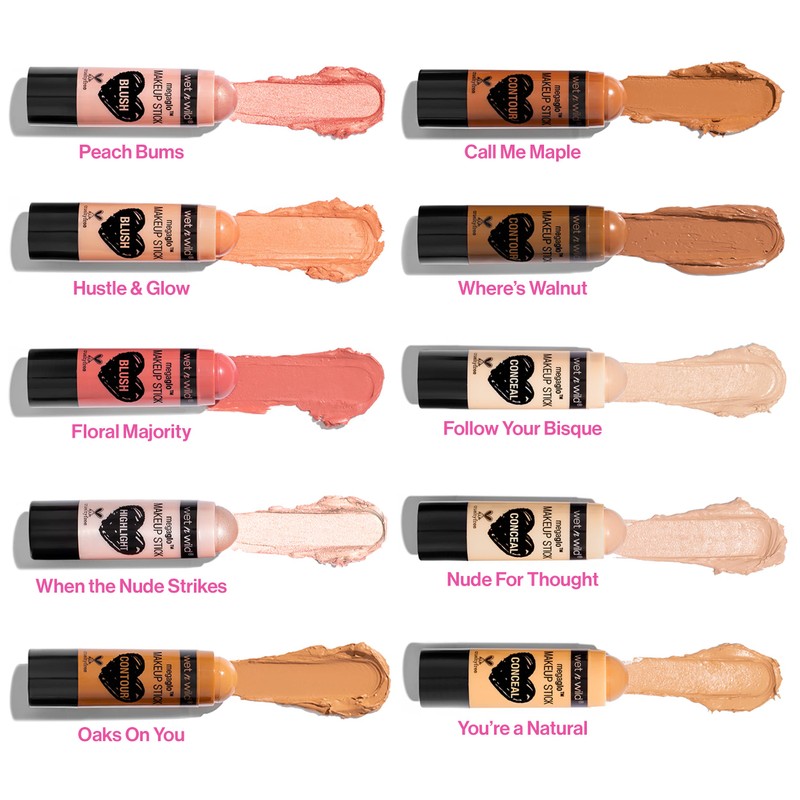 wet n wild MegaGlo Makeup Stick, Buildable Color, Versatile Use,