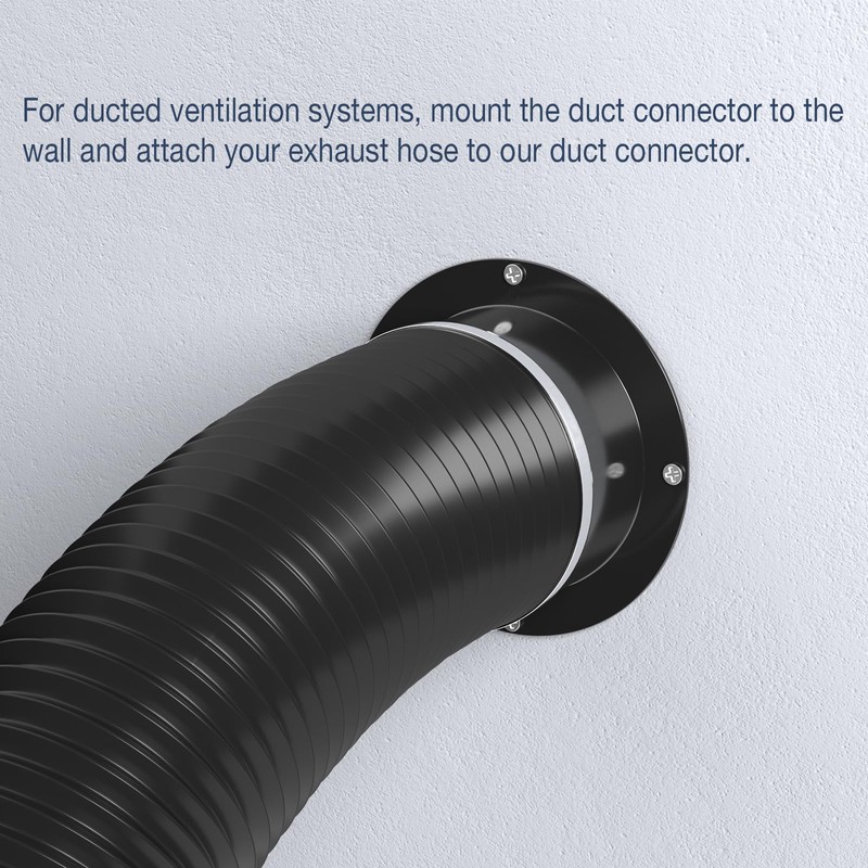HOXHA 4” Duct Connector Flange Plastic 4 Inch Dust Collection