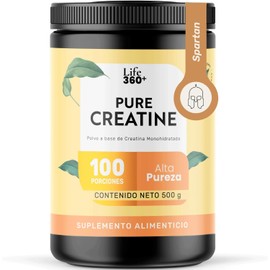 LIFE 360+ Creatina Monohidratada Pura en Polvo 5g por porción