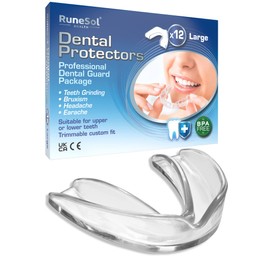 Mouth Guard x6 for Grinding Teeth, RuneSol Bruxism Night Guard TMJ Tooth Guards for Teeth Grinding, Bruxism and to Stop Clenching Teeth
