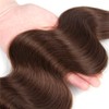 Chocolate Body Wave Hair Bundles Color 4 Human Hair Dark