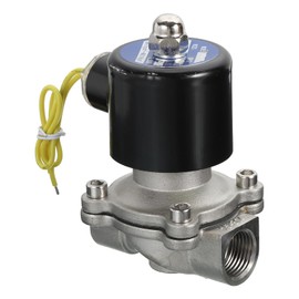 MECCANIXITY Stainless Steel Electric Solenoid Valve, 1/2" NPT 110V AC Air Valve Normally Closed for Water Gas Fuel Oil