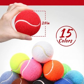Yunsailing 30 Pcs Dog Tennis Balls Bulk 2.5 Inch Tennis Balls for Dogs Colored Mini Pet Toy Bulk for Large Medium Small Puppy Training Exercis