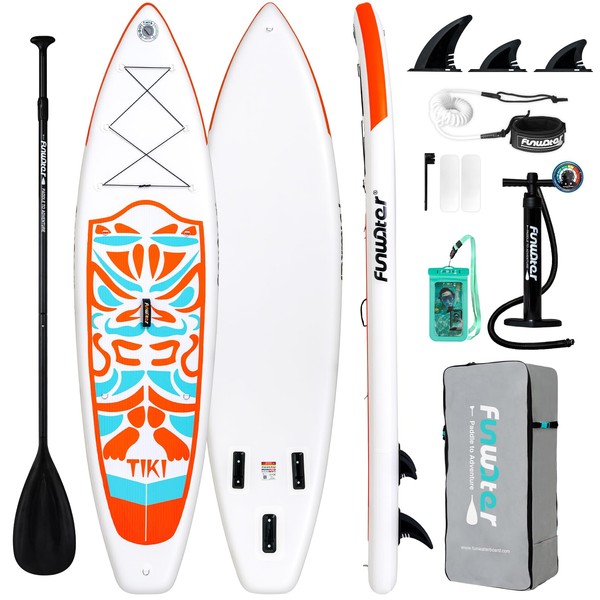 FunWater Inflatable 10'6×33"×6" Ultra-Light (17.6lbs) SUP for All Skill Levels