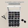 AUTOARK 3-Layer Sunglasses Organizer Box,24 Slots for Home Desktop &