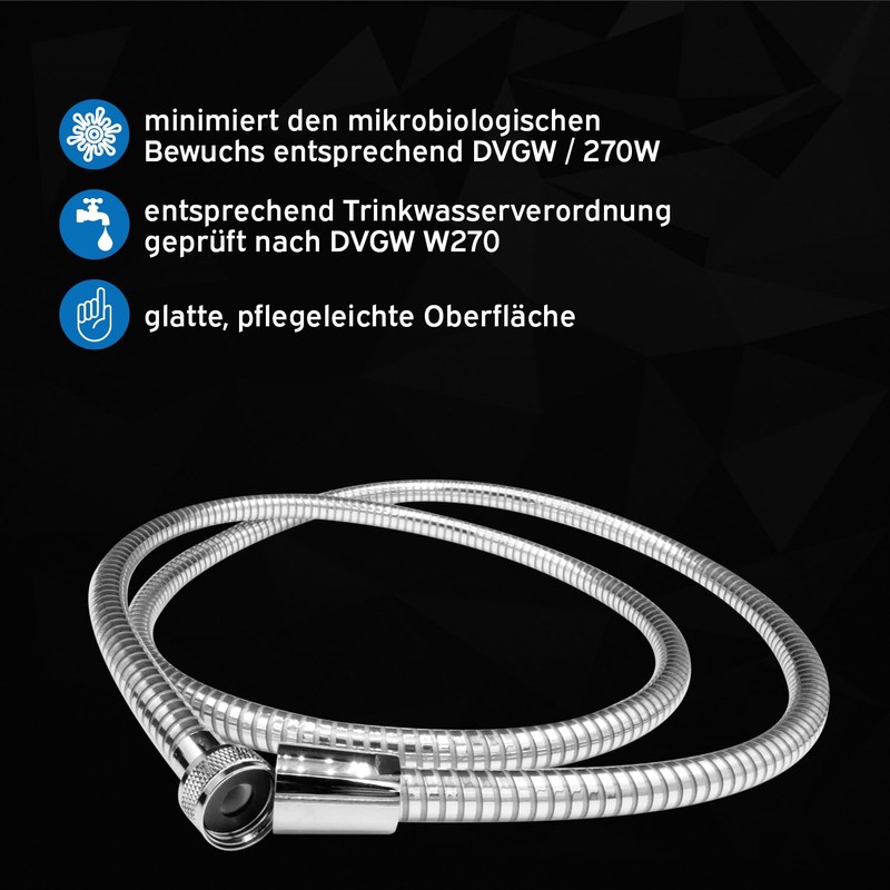 kör4u Universal Shower Hose 1.25 m 6 Layer Design Plastic
