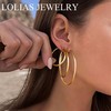LOLIAS 5 Pairs of Hoop Earrings 925 Silver / Gold