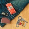 sourcing map Car Key Chain, Detachable Keychain Stainless Steel Buckle