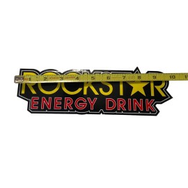 Rockstar Vintage Unpeeled Large Rockstar Energy Drink 10" x 3" Sticker Scarce
