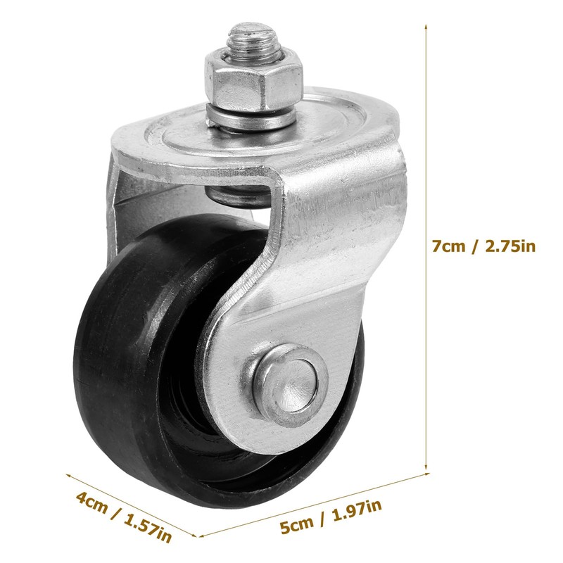 HEMOTON 2pcs Jack Front Wheel Wheels for Garage Horizontal Jack