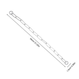 BUGUUYO Chain Chew Necklace for Dogs Stainless Steel Leash Extension Collar for Medium Large Breeds Comfortable Design for Training and Walking