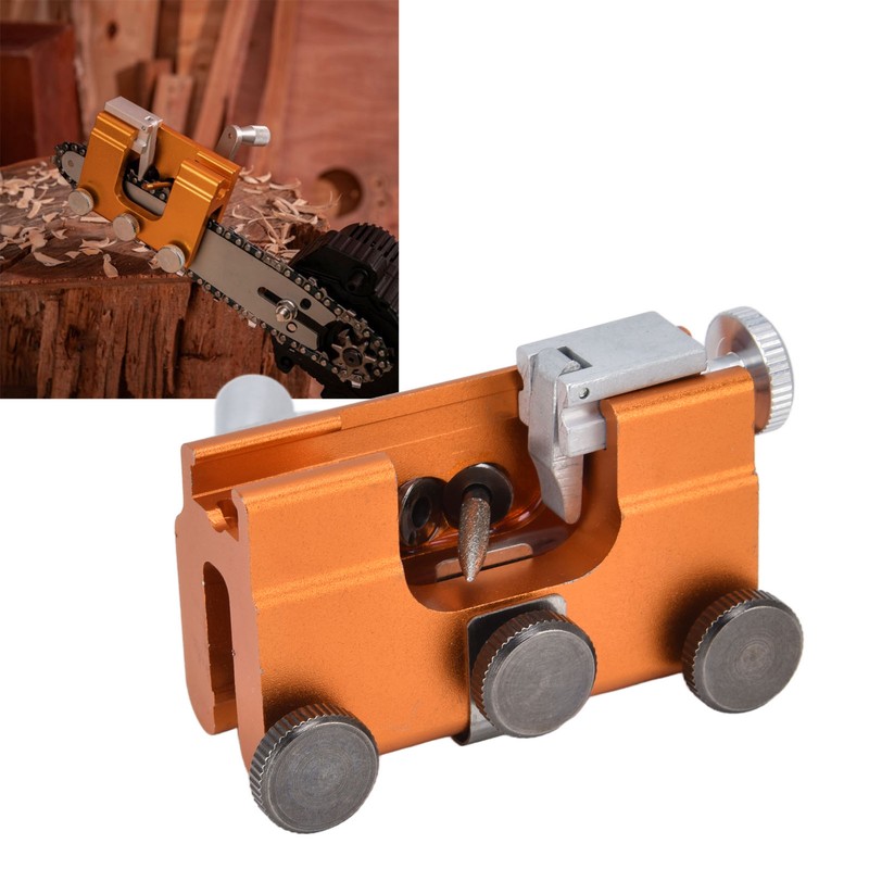 Chainsaw Sharpening Jig Portable Hand Crank Chain Sharpener for Lumberjack