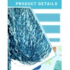 MEDIHOOL 4 Pack Wavy Blue Foil Fringe Curtain, 3.3 x