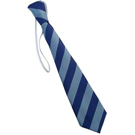 Great British Tie Club Child's Elastic Striped School Ties - Infant/Primary Size (Sky Blue & Royal Blue)