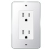 Silver Mirrored Acrylic Wall Plate Switch Light Cover Durable Decorative