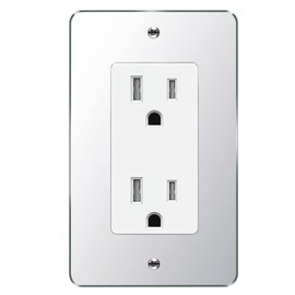 Silver Mirrored Acrylic Wall Plate Switch Light Cover Durable Decorative Outlet Covers Switch Plates And Outlet Covers
