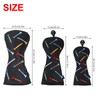 Andux PU Striped Tees Pattern 3Pack/set Golf 460cc Driver Fairway