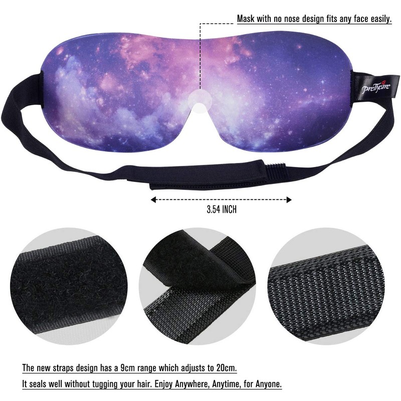 3D Sleep Mask By PrettyCare 2 Pack (Ultra Violet and