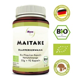 Organic Reishi Powder Capsules, 100 Capsules each 400mg High Quality Mushroom Powder, Vital Mushroom Powder Made in Germany, 100% Vegan Superfood, , ,