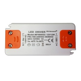 LED Transformer 12 V DC 12 Watt Power Supply Transformer Driver Converter Ballast without Minimum Load