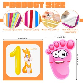 Floor Stickers Wall Decals, Educational Game Home Decoration, Funny Number Floor Decals Floor Sticker (TFZ-03 M)