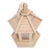 Outdoor Durable Wooden Plastic Hanging Transparent Bird Feeder House Food
