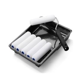 Bates- Paint Roller Kit, 9 pcs, 6-Inch Foam Paint Roller Tray, Paint Roller Set, Paint Kit for House Painting, Paint Rollers, High Density Foam Roller Paint, Small Paint Roller Kit, 6 Inch Foam Roller