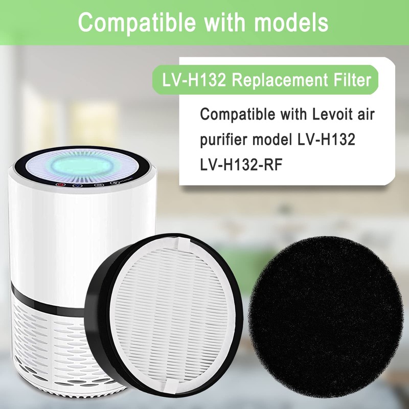 3 Pack LV-H132 Replacement Filter Compatible for LEVOIT LV-H132 Air
