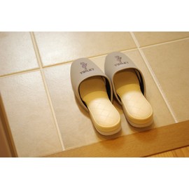 Omikenshi 70875853 Monotone Angel Slippers for Toilets, Gray, Approx. 9.1 - 10.2 inches (23 - 26 cm)